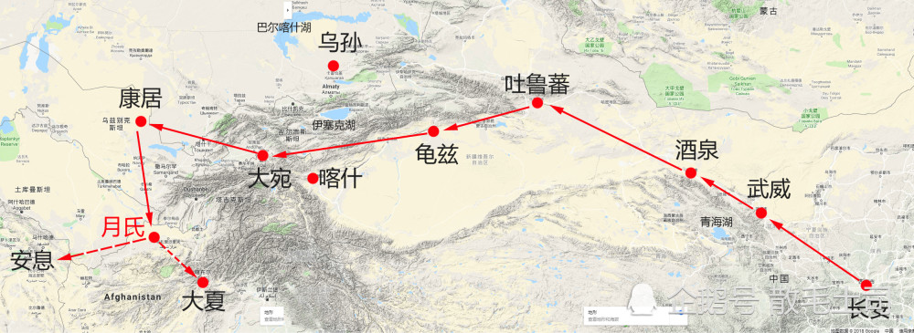 月氏人,贵霜帝国,匈奴,张骞出使西域,河西走廊
