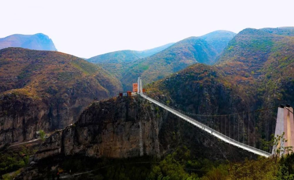 古灵山,赵庄村,山村,旅游景区,玻璃吊桥