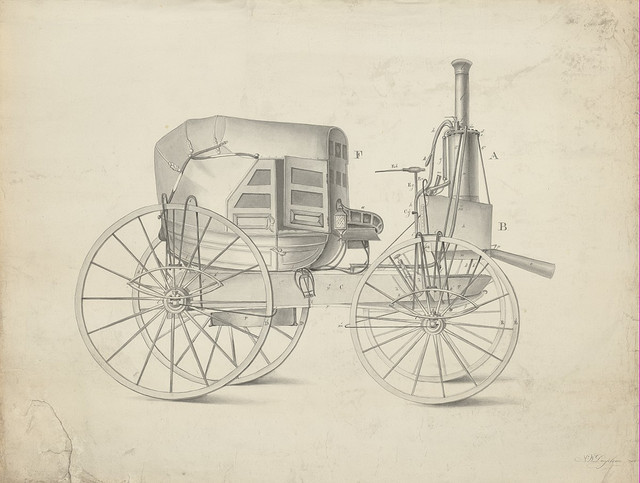 1845年,由意大利人发明的蒸汽汽车,时速可达每小时150公里.