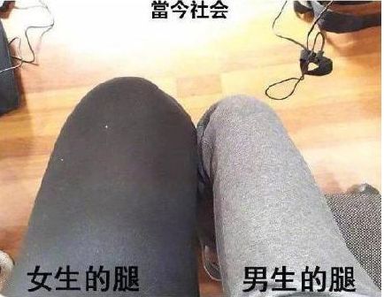 所以为什么男生的腿普遍比女生细?