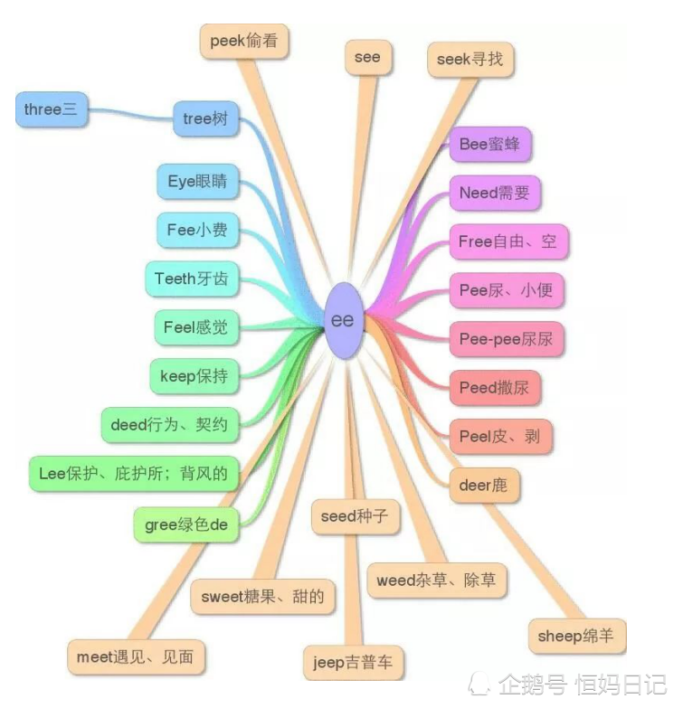 英语单词,记忆法,背单词,英语,思维导图