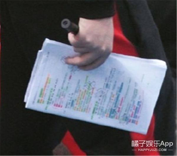 baby为研读剧本每天只睡4小时,看看其他演员的剧本都是什么样