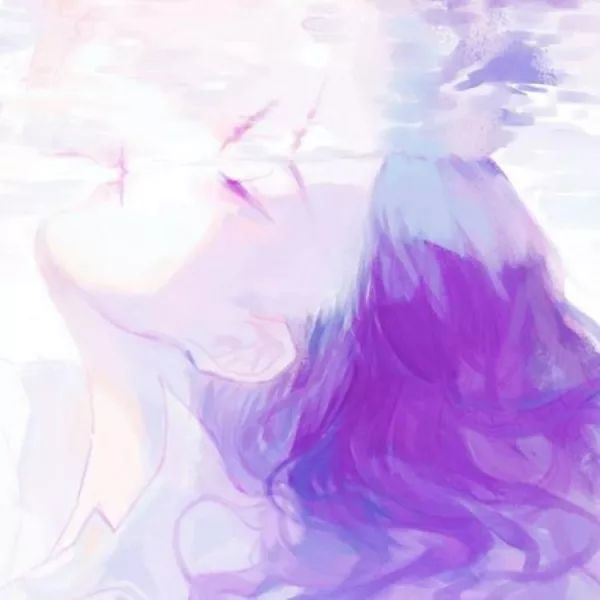 手绘写意风动漫女生头像,你的眼里有万千星河