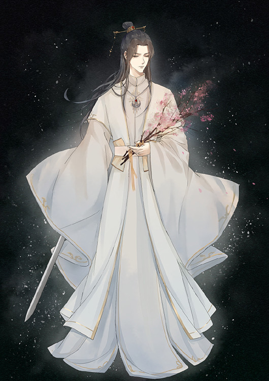 《天官赐福》动画悦神立绘,衣服华丽挺还原,就是这朵花太土!