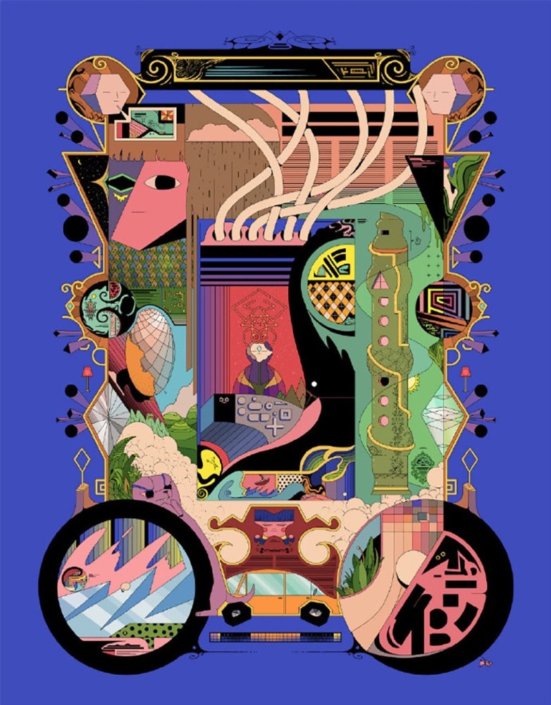 插画,色块,创意,艺术家,绘画