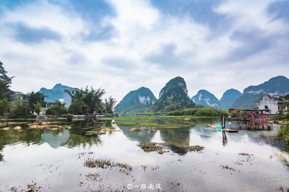 广西,靖西,百色,水墨画,自然山水风光