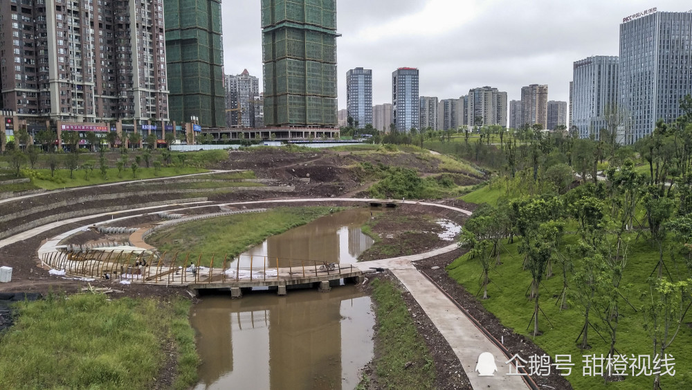 内江万达看恐龙,休闲徒步,从花萼公园,谢家河湿地到北环路