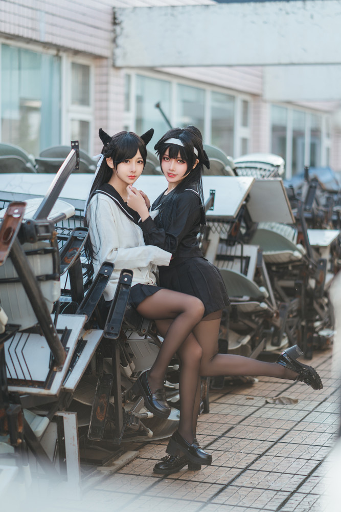 动漫cosplay,高雄,爱宕,jk制服,姐妹coser