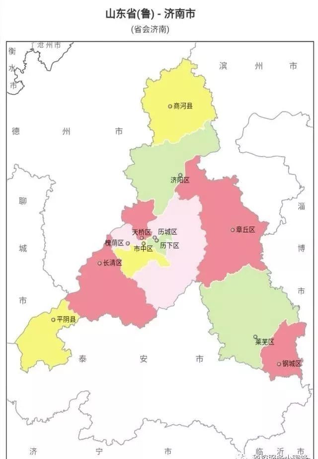 完整版山东省行政区划图,山东县级市达27个,济南轮廓为人字形