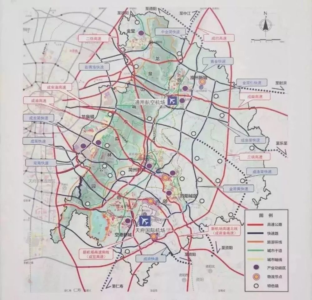 未来龙泉山以东 将拥有强大的交通网络, 规划地铁有13号线,18号线,24