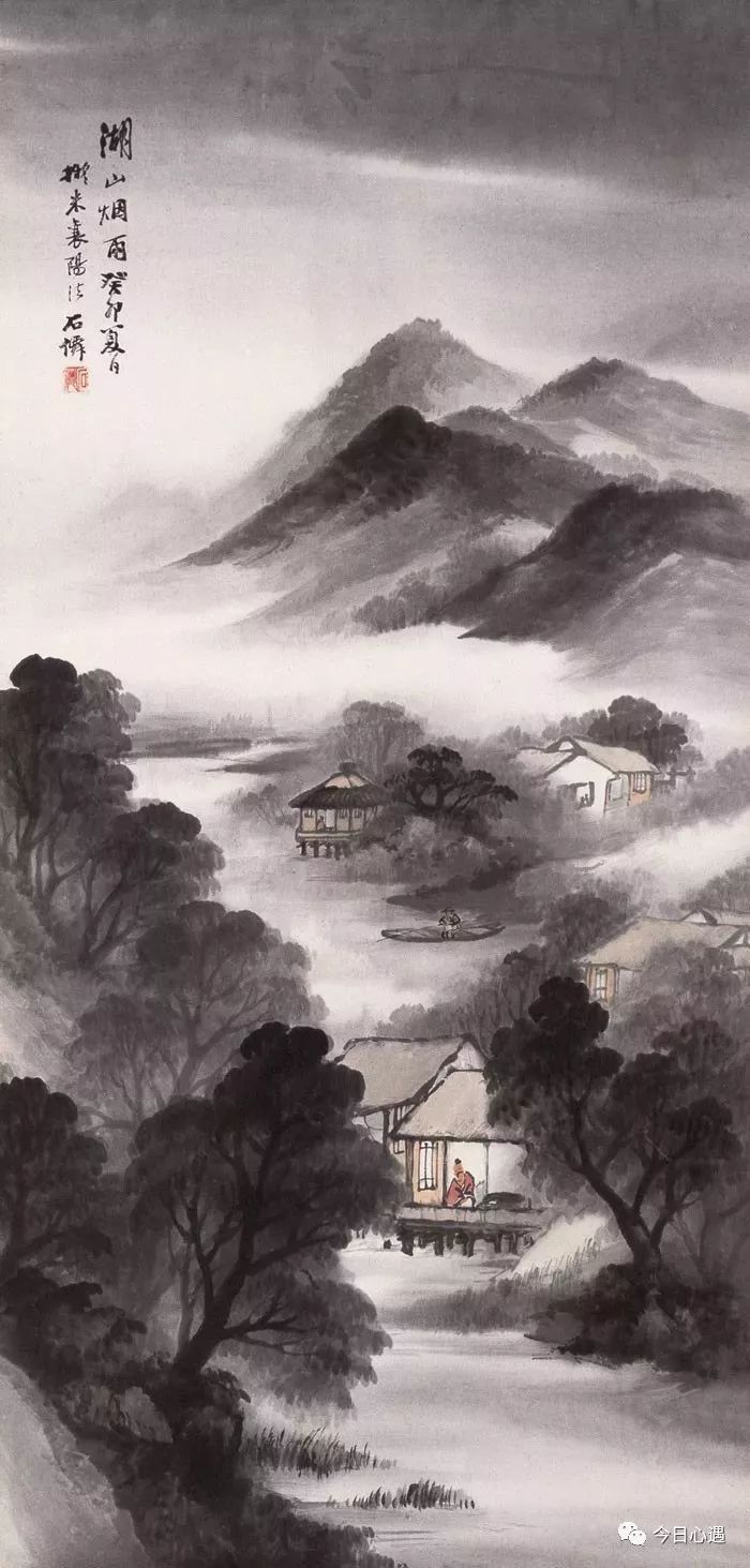 看到这种山水画,就像身处世外桃源一般,让人心旷神怡!
