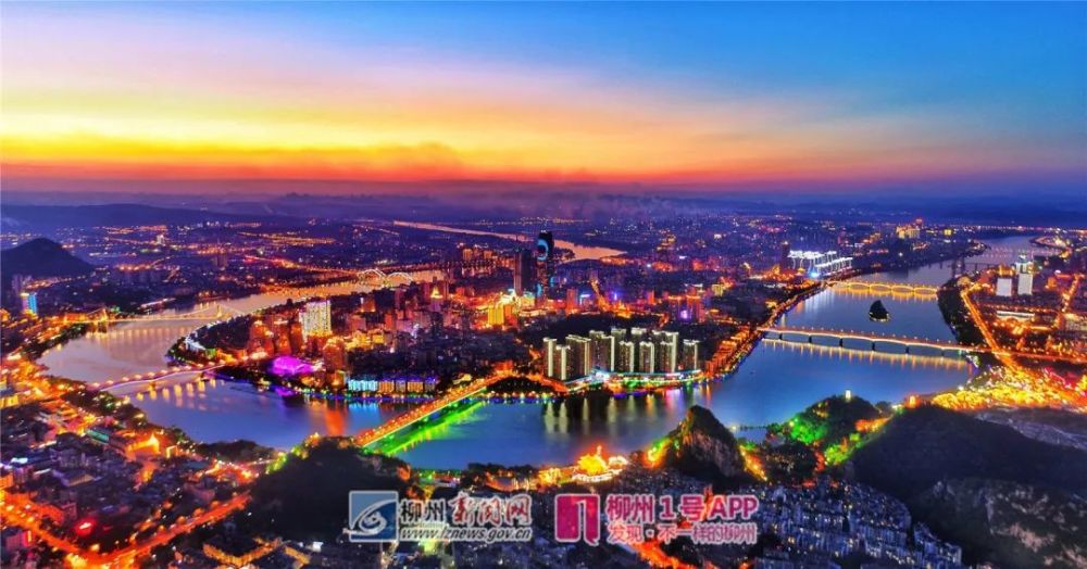 柳州,夜景,央视,柳江,窑埠古镇,广西柳州