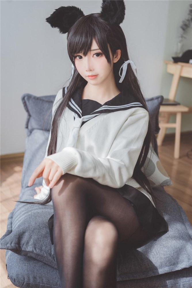 动漫cosplay,黑直长,国风jk少女,碧蓝航线爱宕,二次元