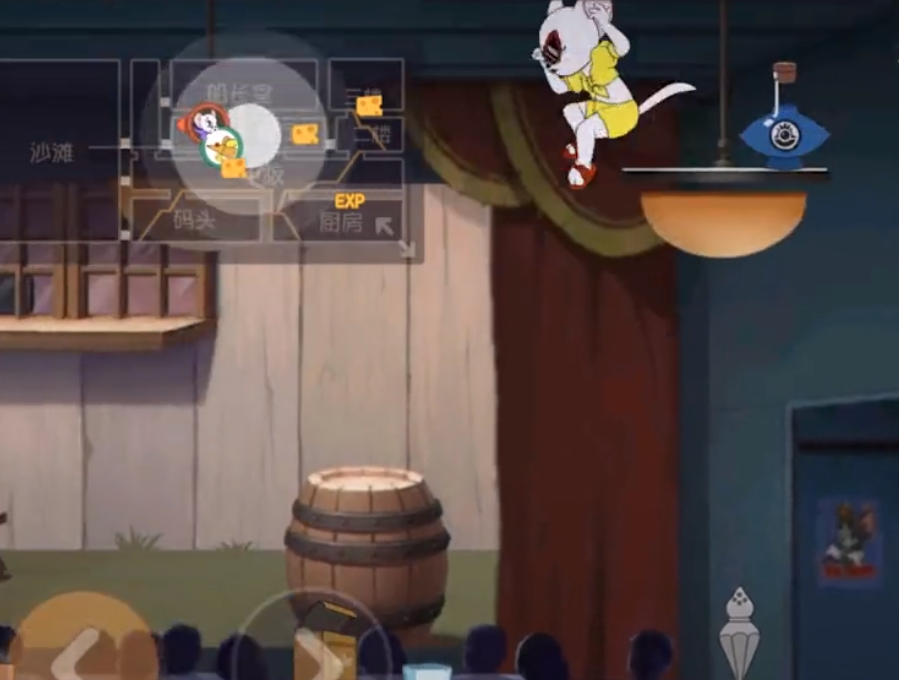 猫和老鼠手游:船长室右面的彩蛋房间探索,有各种道具有和监视器
