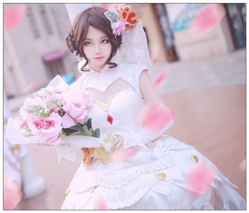 小乔纯白花嫁cos,想要pick末图的小姐姐