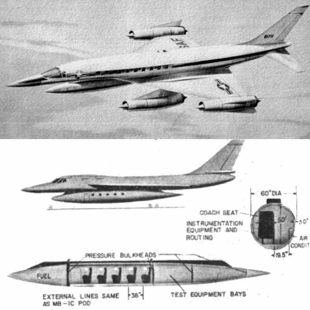 冷战美国的超级脑洞:如何将b58超音速轰炸机变成民用客机?