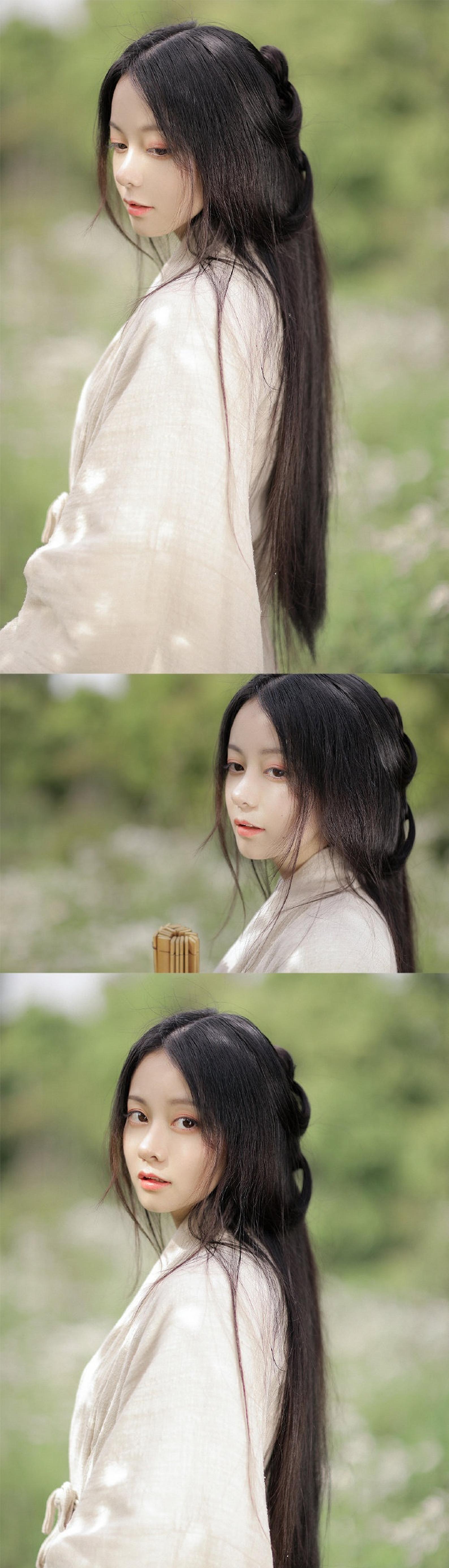 很美长发古装女孩子,美得像画一样