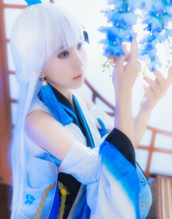 阴阳师雪女cosplay,小姐姐真的好美呀