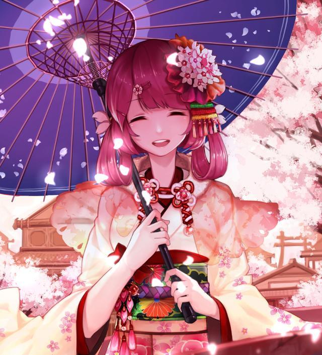 动漫美图欣赏:气质高雅,光彩照人的二次元和风少女,真
