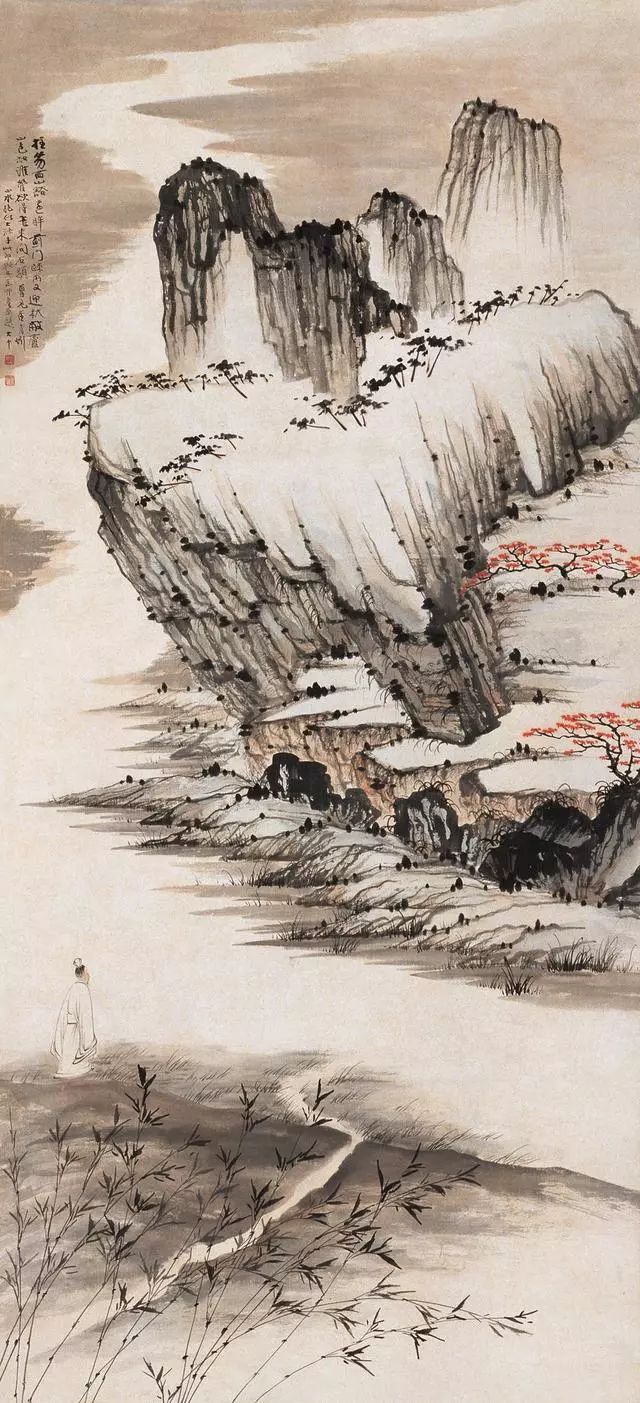 张大千-仿石涛山水