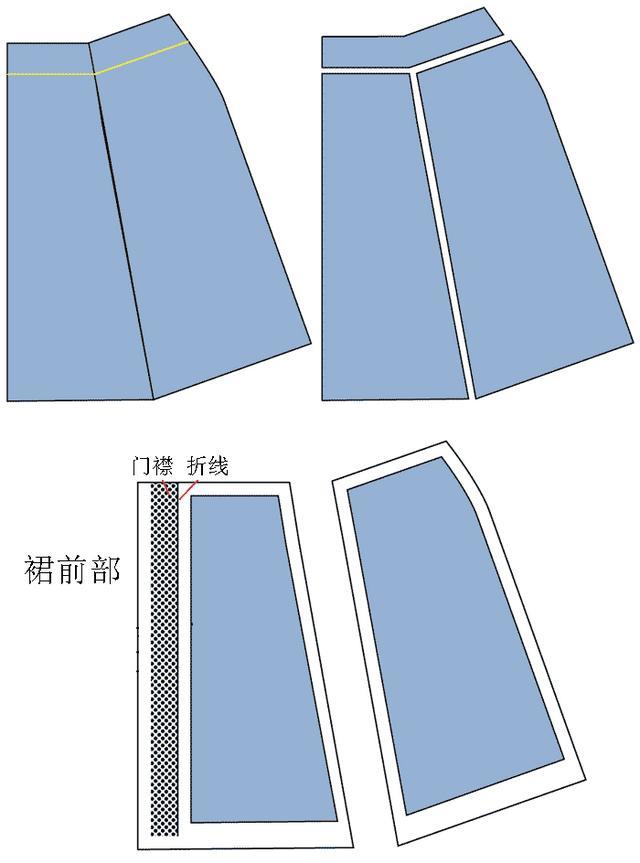 学习做一条牛仔裙,从裁剪图分析到缝制全过程,新手一看就能学会