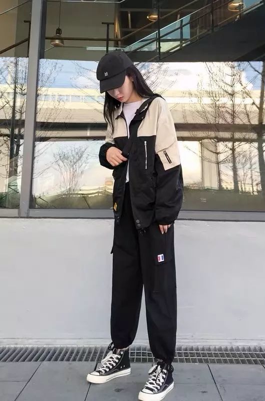工装裤,搭配,裤子,卫衣,穿搭,衬衫
