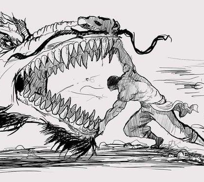 《海贼王》:网友画出白胡子和凯多的战斗,神龙凯多被单方面暴打