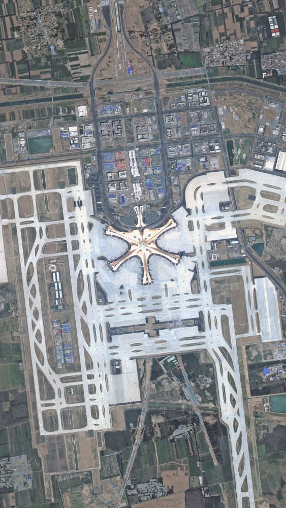 卫星图告诉你,北京大兴国际机场有多牛