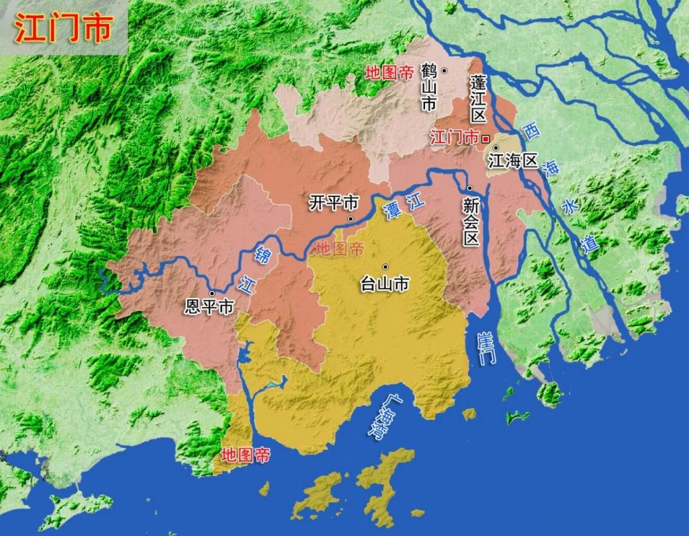 22张地形图,快速了解广东省各地级市