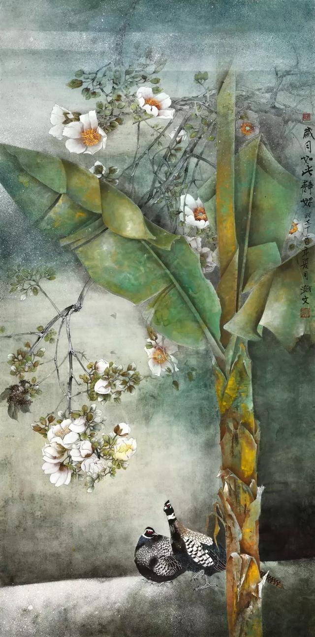梁瀚文,画家,未君,工笔画,花鸟画
