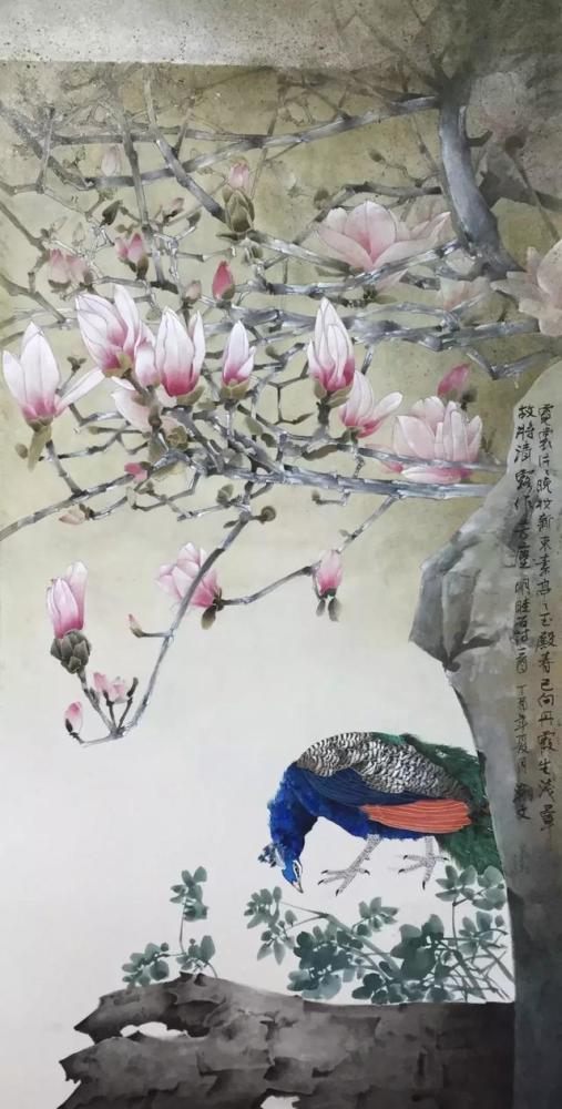 梁瀚文,画家,未君,工笔画,花鸟画