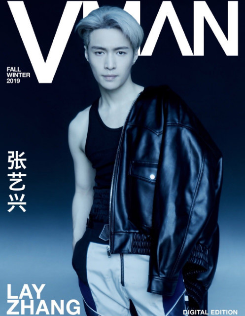 张艺兴银发造型秀肌肉,成为首个登上vman男刊封面的亚洲明星