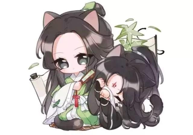 墨家兄弟小漫画:众人带上q版耳朵,忘羡最省心,冰妹又在哭