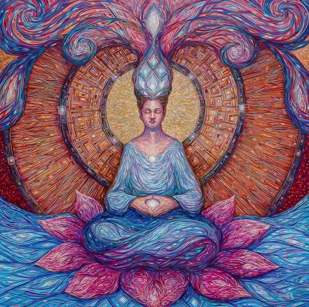 色彩绚丽,他以非凡的视角,画出了自然万物能量态的样子