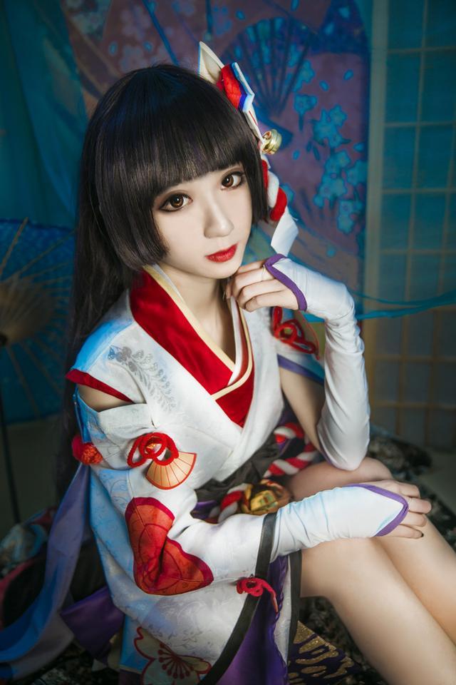 cosplay:雪女月见之樱,有点萌呀