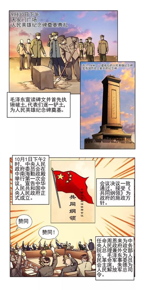 庆祝新中国成立70周年党史新中国史系列漫画