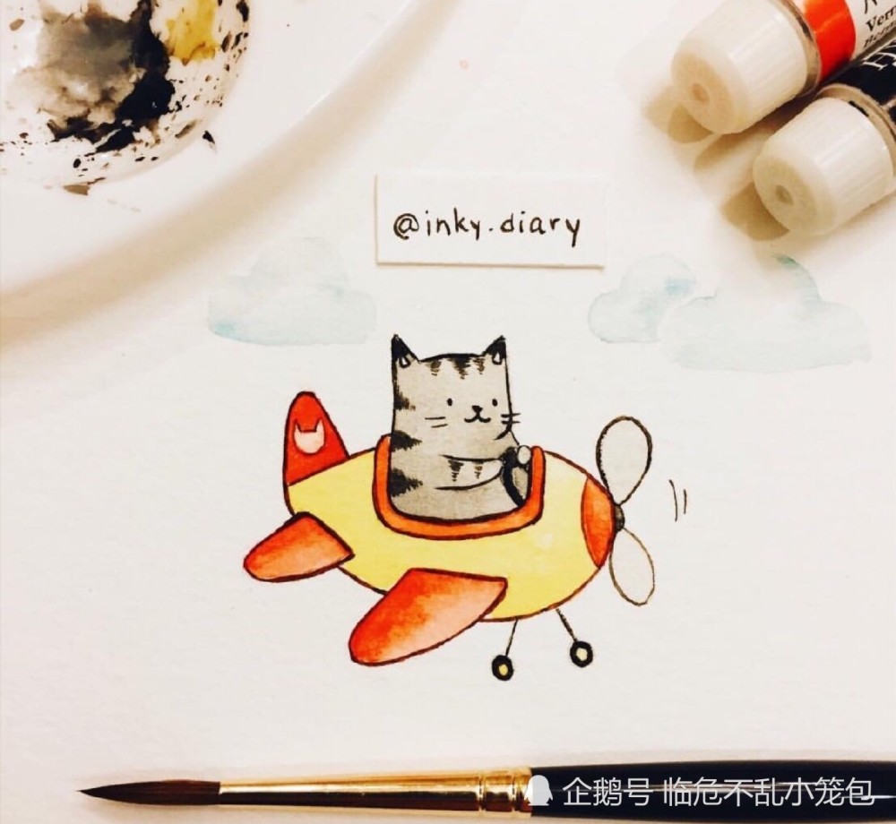 插画家inky.diary简笔画水彩萌物