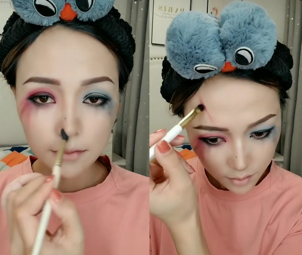 美妆博主仿妆"小丑女",开局:手残党,结尾:大佬,跪求教程!