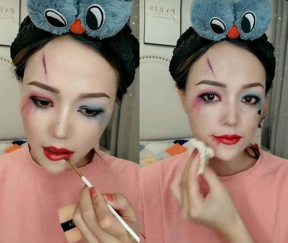 美妆博主仿妆"小丑女",开局:手残党,结尾:大佬,跪求教程!