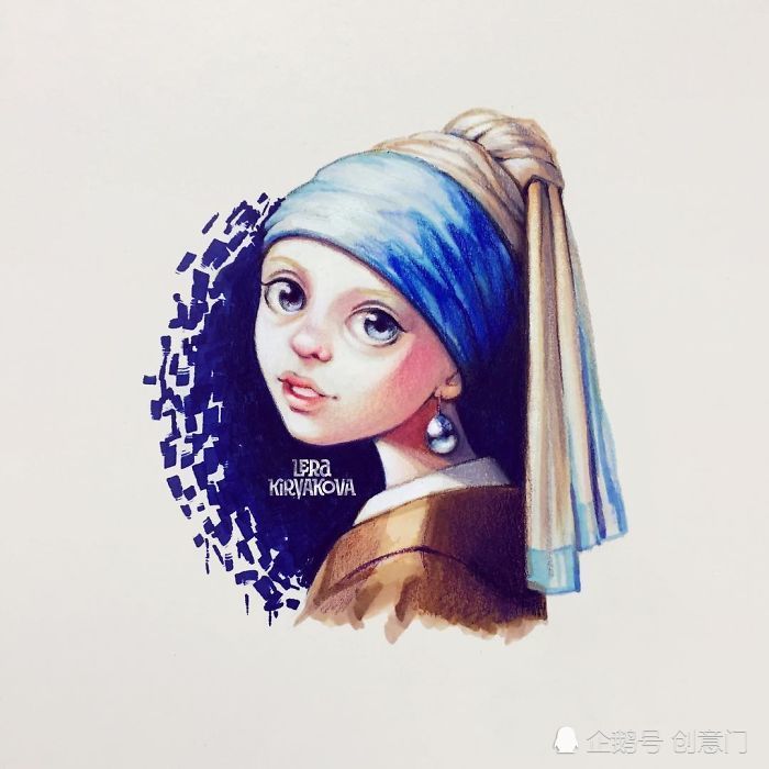 q版,蒙娜丽莎,卡通,名人,创意