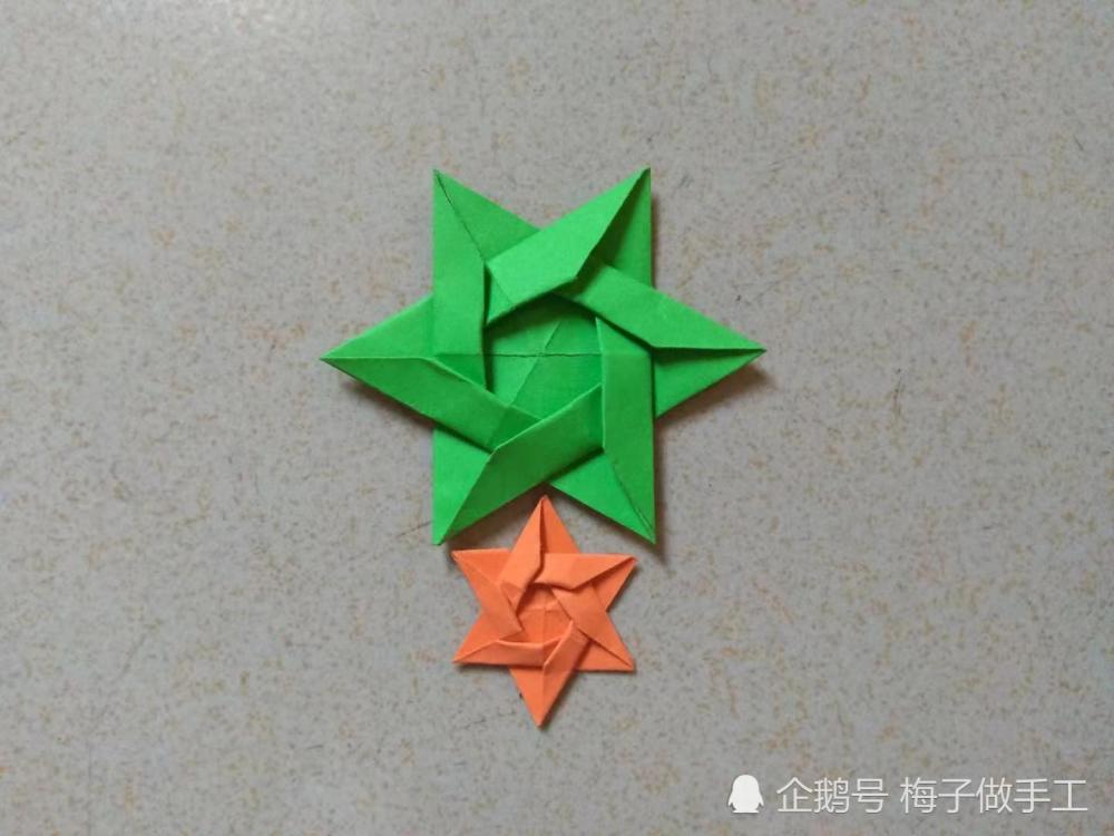 手工折纸:实心六芒星怎么折?折法这么复杂,不信来试试