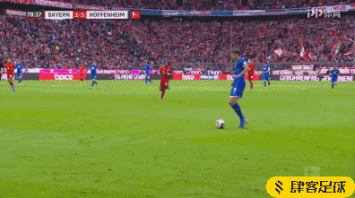gif-拜仁再被领先!阿达米扬倒地抽射
