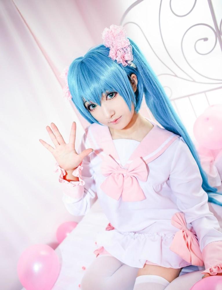 vocaloid水手服初音cosplay