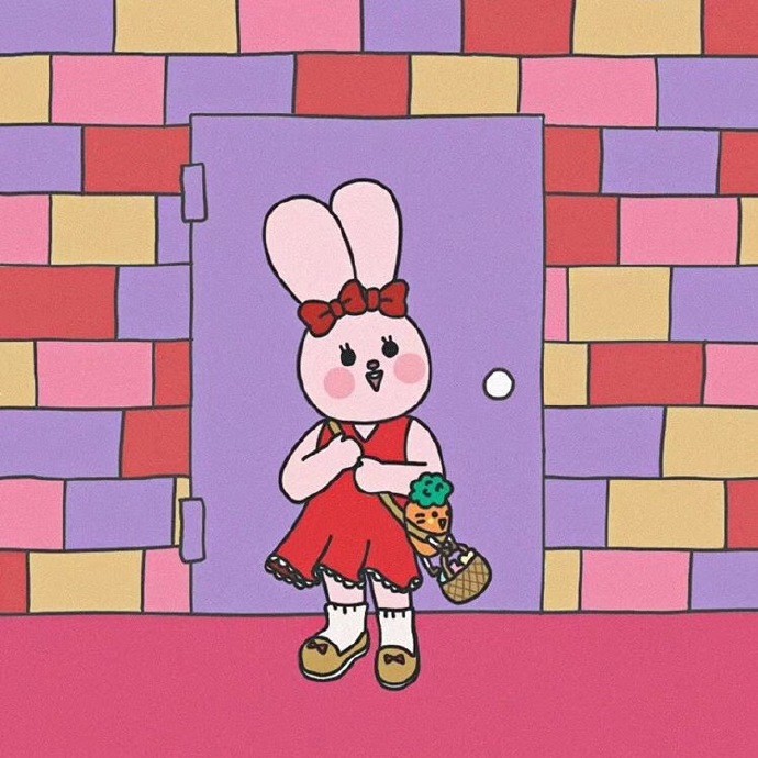 动漫图片:洗澡的小兔子,真是好可爱啊