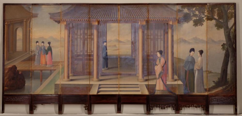 桐荫仕女图:中国人自己创作的最早的油画