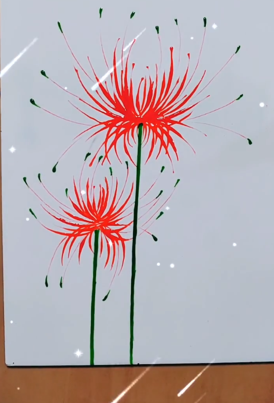 美术生"果酱"画彼岸花,开始:凑啥热闹,成品:可以舔舔吗?