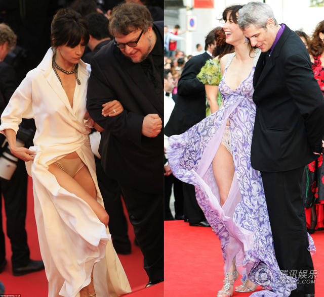 女星心机抢镜:高衩裙底风光无限好