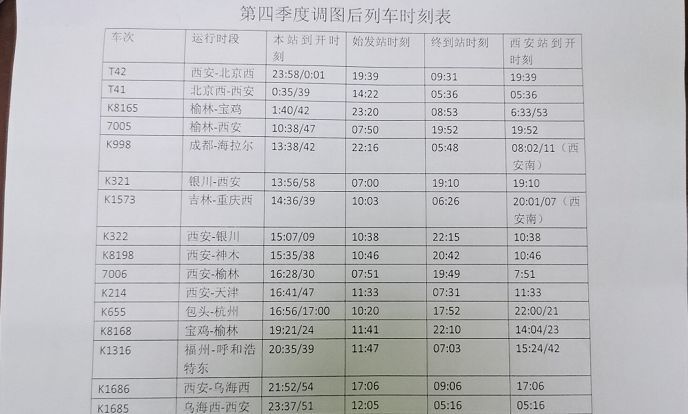 子长火车站自10月11日起,加开包头至杭州k655次列车
