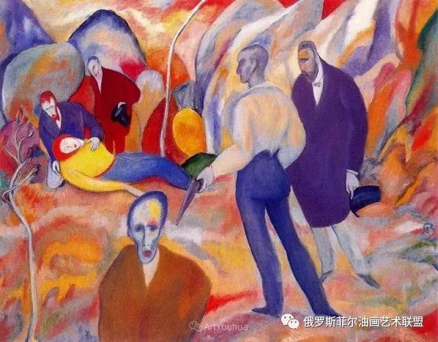 美国画家阿尔伯特·布洛赫现代主义画派作品欣赏