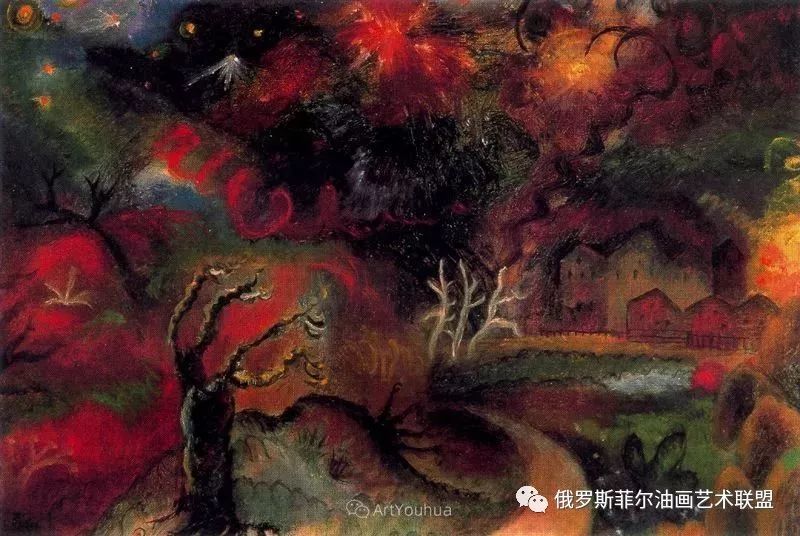 美国画家阿尔伯特·布洛赫现代主义画派作品欣赏